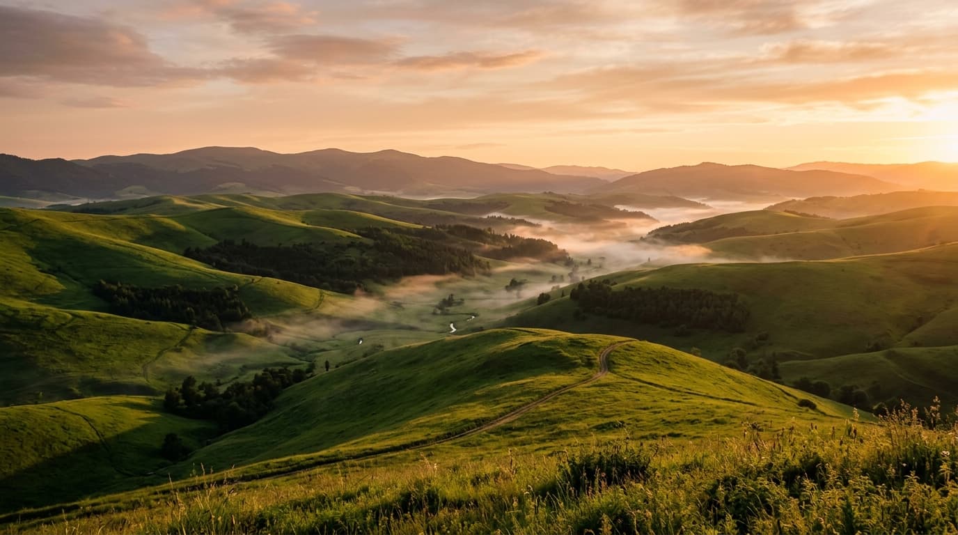 Golden Hour Landscape Footer